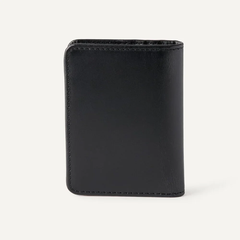 Men's Leather Black Casual Bifold Wallet Card Style 6 Card Pockets design Design